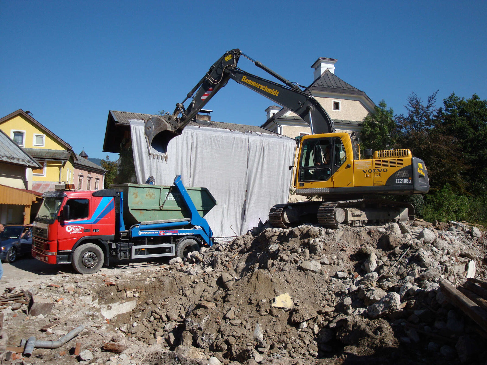 LKW und Bagger von Steiner Herfried